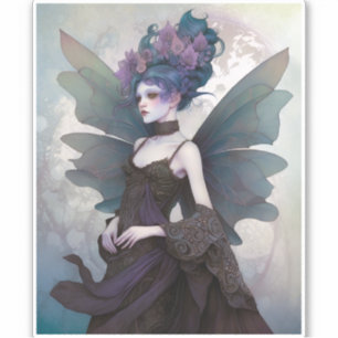 Pegatina Gótico Dark Fairy Chica Fantasy Art