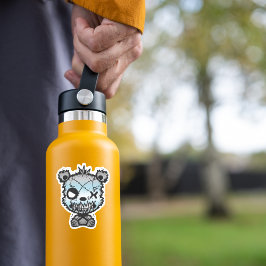 Pegatina Gótico Demiboy Bandera del Orgullo de Oso Colorido