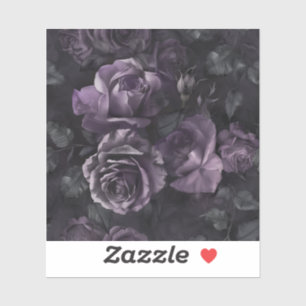 Pegatina Gótico floral Rosa morado de lavanda