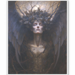 Pegatina Gótico gótico oscuro ángel arte de fantasía