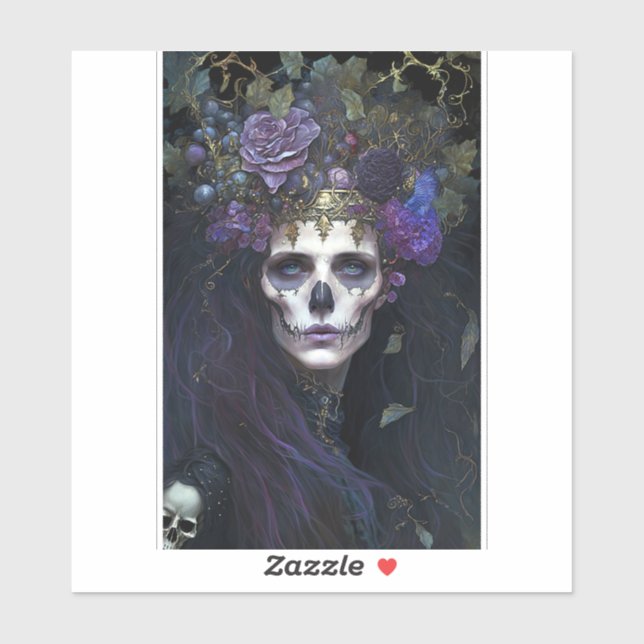 Pegatina Gótico Queen Fantasy Art (Hoja)