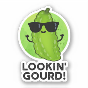 Pegatina Gourd Funny Guay Veggie Pun