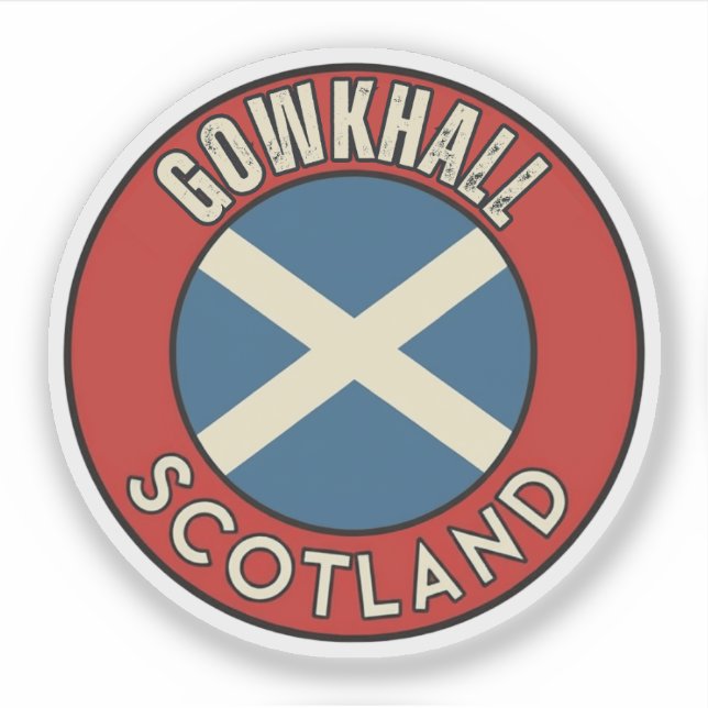 Pegatina Gowkhall, Escocia (Anverso)