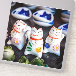 Pegatina Grabando figuras de gatos
