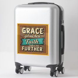 Pegatina Grace me trajo aquí diseño retro
