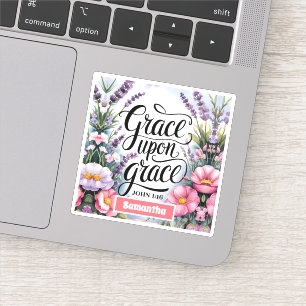 Pegatina Gracia personalizada sobre las mujeres cristianas