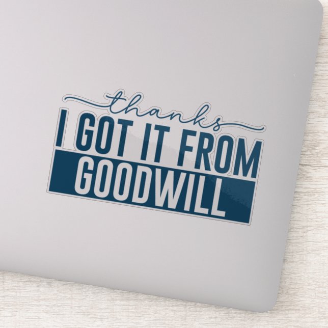 Pegatina gracias lo conseguí por buena voluntad (Detalle)