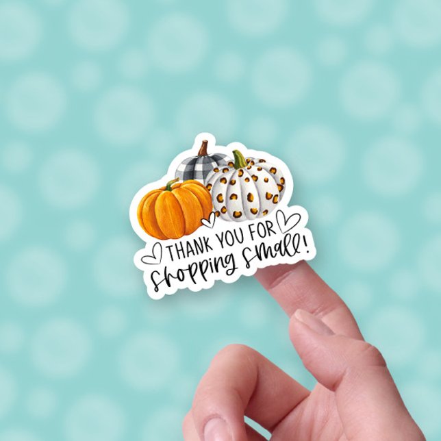 Pegatina Gracias Por Comprar Pequeña Calabaza Caída (Subido por el creador)