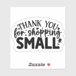 Pegatina Gracias por comprar pequeñas