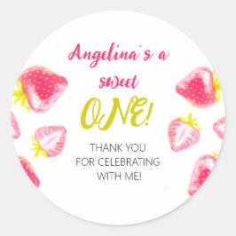 Pegatina Gracias por el primer cumpleaños.