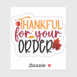 Pegatina Gracias por tu pedido