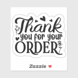 Pegatina Gracias por tu pedido