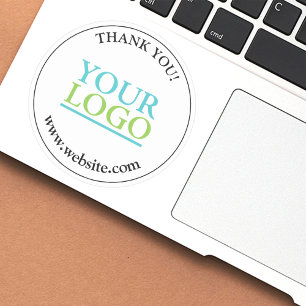 Pegatina Gracias, tu logotipo o arte, nombre y vuelta de si