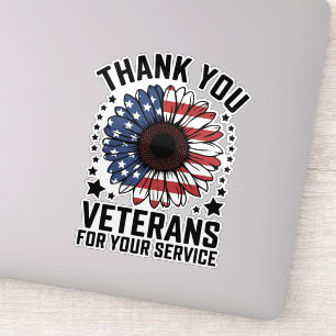 Pegatina Gracias Veteranos Día de los Veteranos Militares S