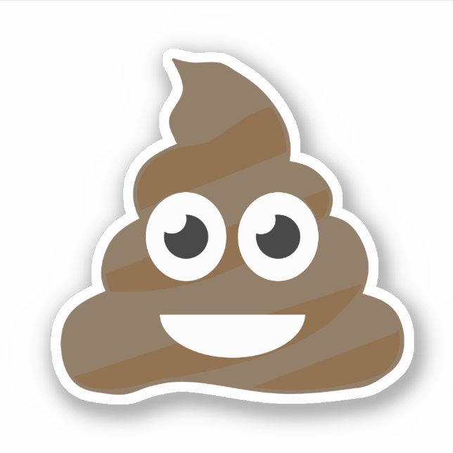 Pegatina Graciosa Emoji de Cute Poop (Anverso)