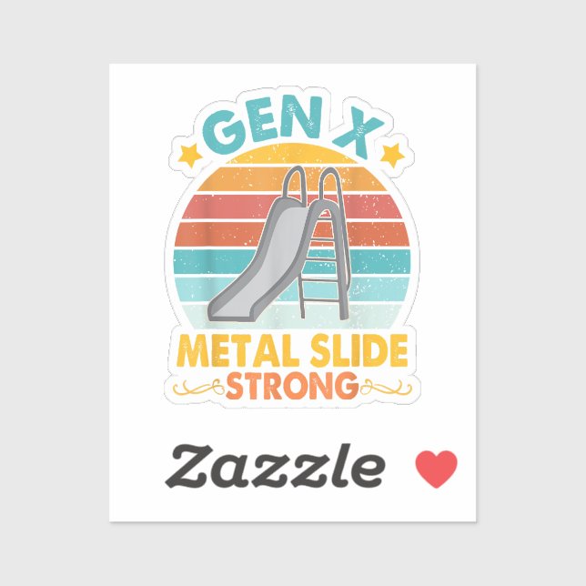 Pegatina Graciosa Generación de Generación X Sarcasmo Gen X (Hoja)