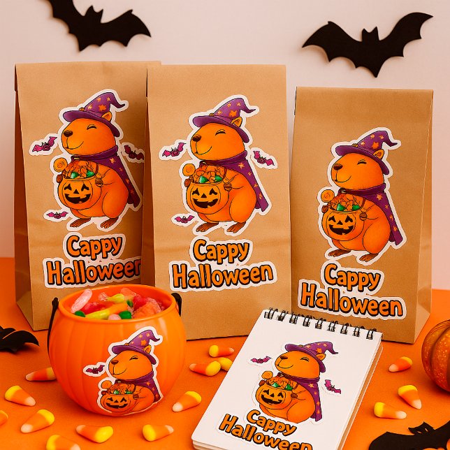 Pegatina Graciosa Guirnalda Cute Capybara (Subido por el creador)