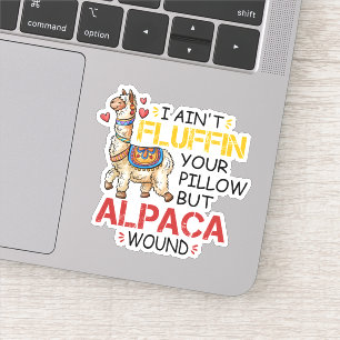 Pegatina Graciosa herida de Alpaca Llama Enfermeras Regalos