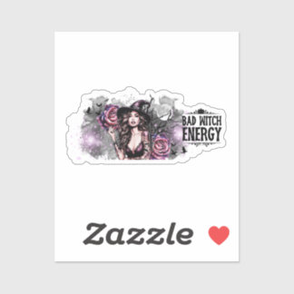 Pegatina Graciosa y mala energía de bruja