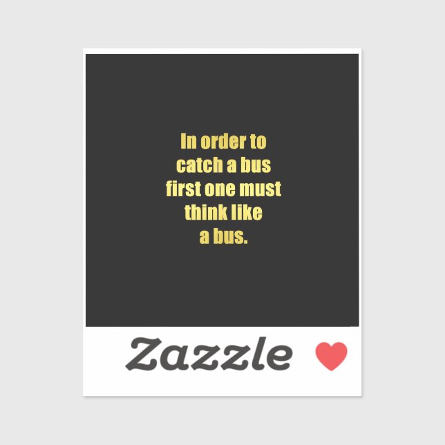 Pegatina Gracioso agarrar un Chiste de bus (Hoja)