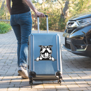 Pegatina Gracioso Bulldog feliz
