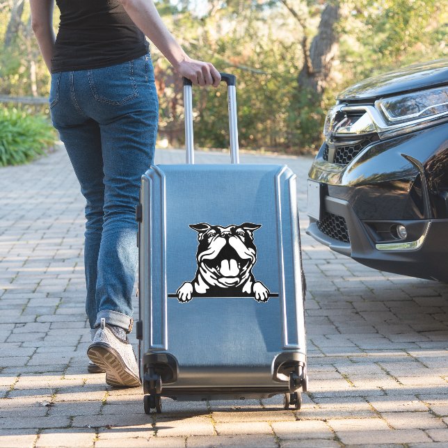 Pegatina Gracioso Bulldog feliz (Maleta Insitu)