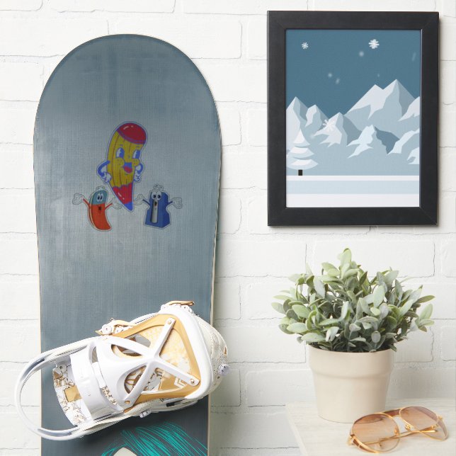 Pegatina Gracioso de vuelta al regalo de la escuela, escuel (snowboard)