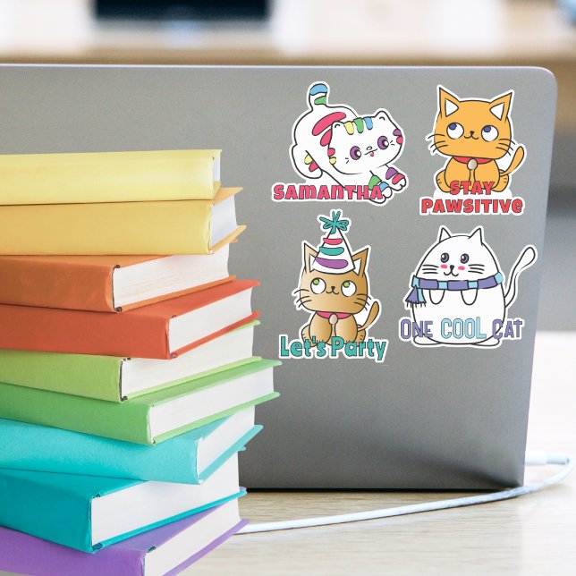 Pegatina Gracioso gato Personalizado colorido Kawaii Kitten (Subido por el creador)