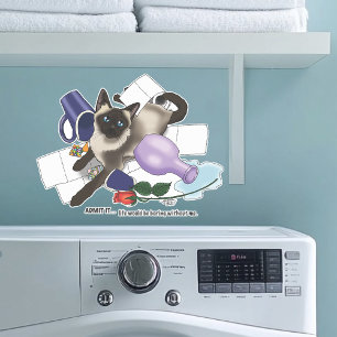 Pegatina Gracioso gato siamés