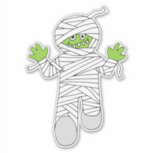 Pegatina Gracioso Halloween Mummy Boy Party Favor
