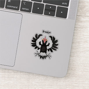Pegatina Gracioso ilustracion de personalizado magpie austr