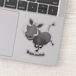 Pegatina Gracioso ilustracion de personalizado porcina afri