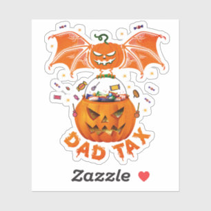 Pegatina Gracioso impuesto de papá de Ghost Pumpkin Hallowe