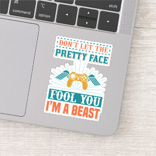 Pegatina Gracioso juego de chicas de palabras arte