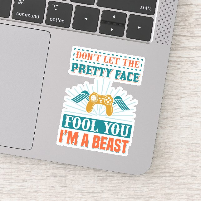 Pegatina Gracioso juego de chicas de palabras arte (Detalle)