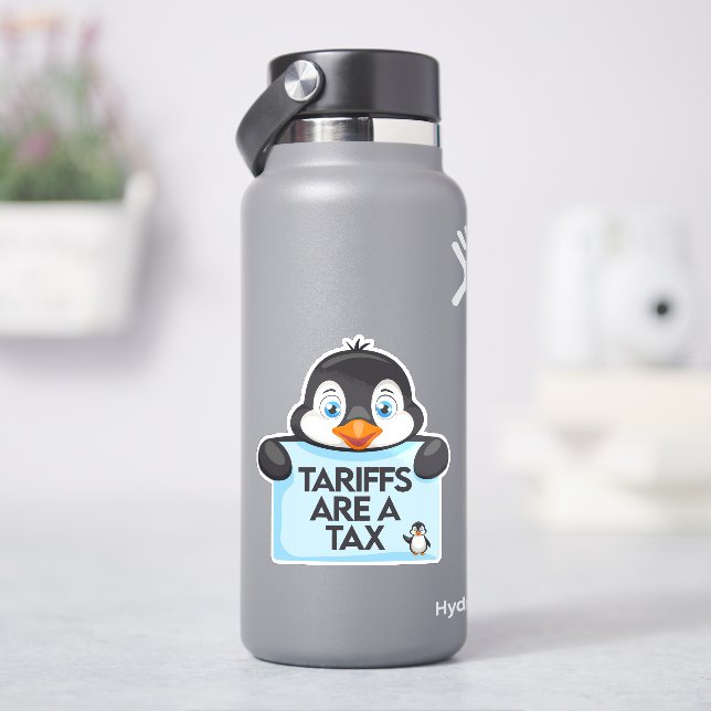Pegatina Gracioso meme político Penguin Tariff (hidrofrasco)