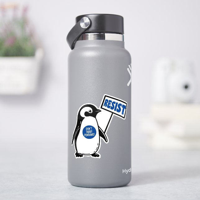 Pegatina Gracioso meme político Penguin Tariff (hidrofrasco)