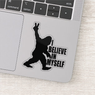 Pegatina Gracioso pez gordo -creo en mí mismo