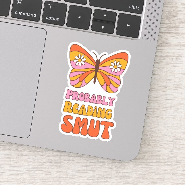 Pegatina Gracioso Probablemente al leer Smut (Detalle)