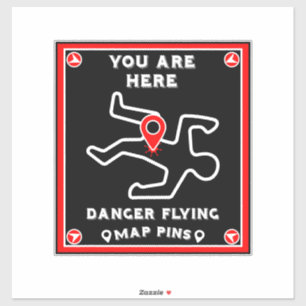 Pegatina Gracioso regalo de Mapa de Senderismo