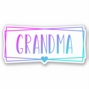 Pegatina Gradiente Abuela Gigi Regalos de abuela