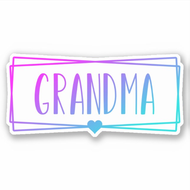 Pegatina Gradiente Abuela Gigi Regalos de abuela (Anverso)