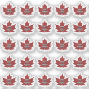 Pegatina Grado de hojas de arce Sabor sólido oscuro