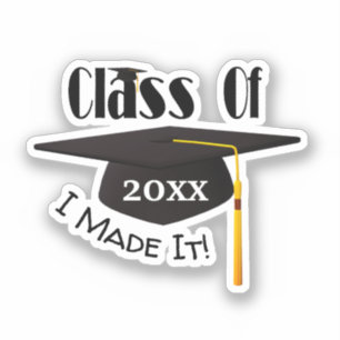Pegatina Graduación Cap Tassel lo hice curado