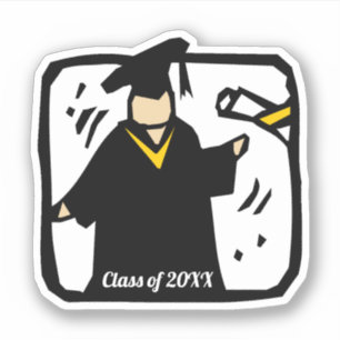 Pegatina Graduación de estudiante de grado