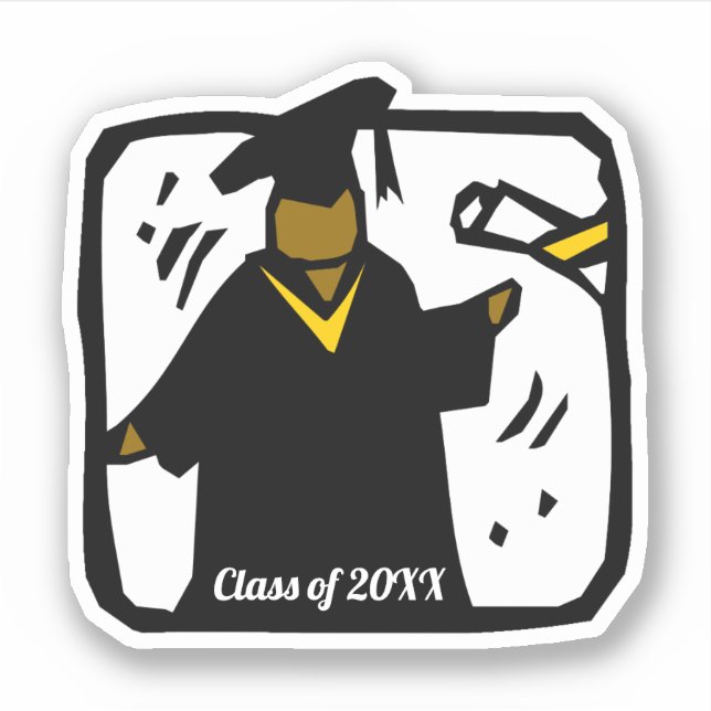 Pegatina Graduación de estudiante de grado (Anverso)