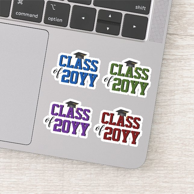 Pegatina Graduación de tipografía moderna y elegante (Detalle)