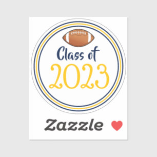 Pegatina Graduación del año de la clase de fútbol de Marina