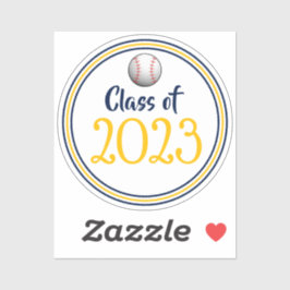 Pegatina Graduación del año de la clase Navy & Gold de béis