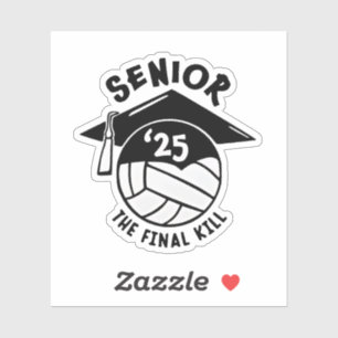 Pegatina Graduación Senior 2025 del voleibol